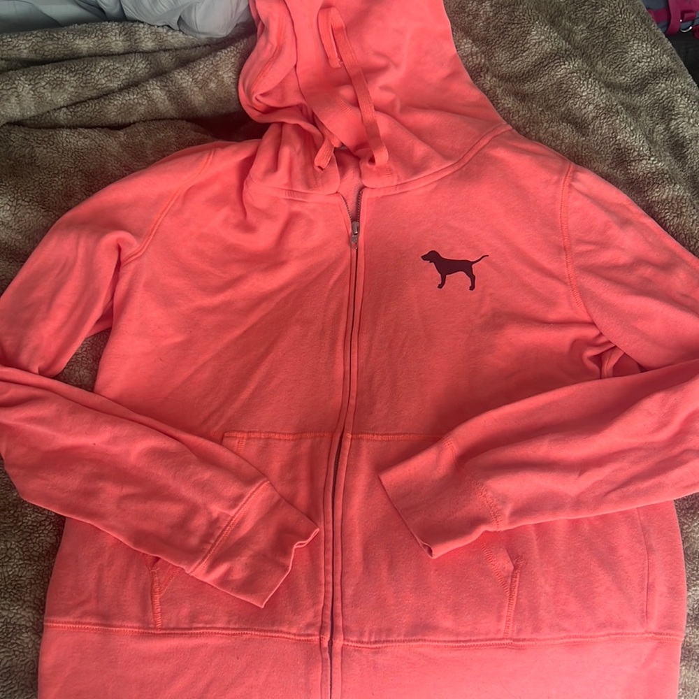 VS PINK hooded zip up - Size: Large